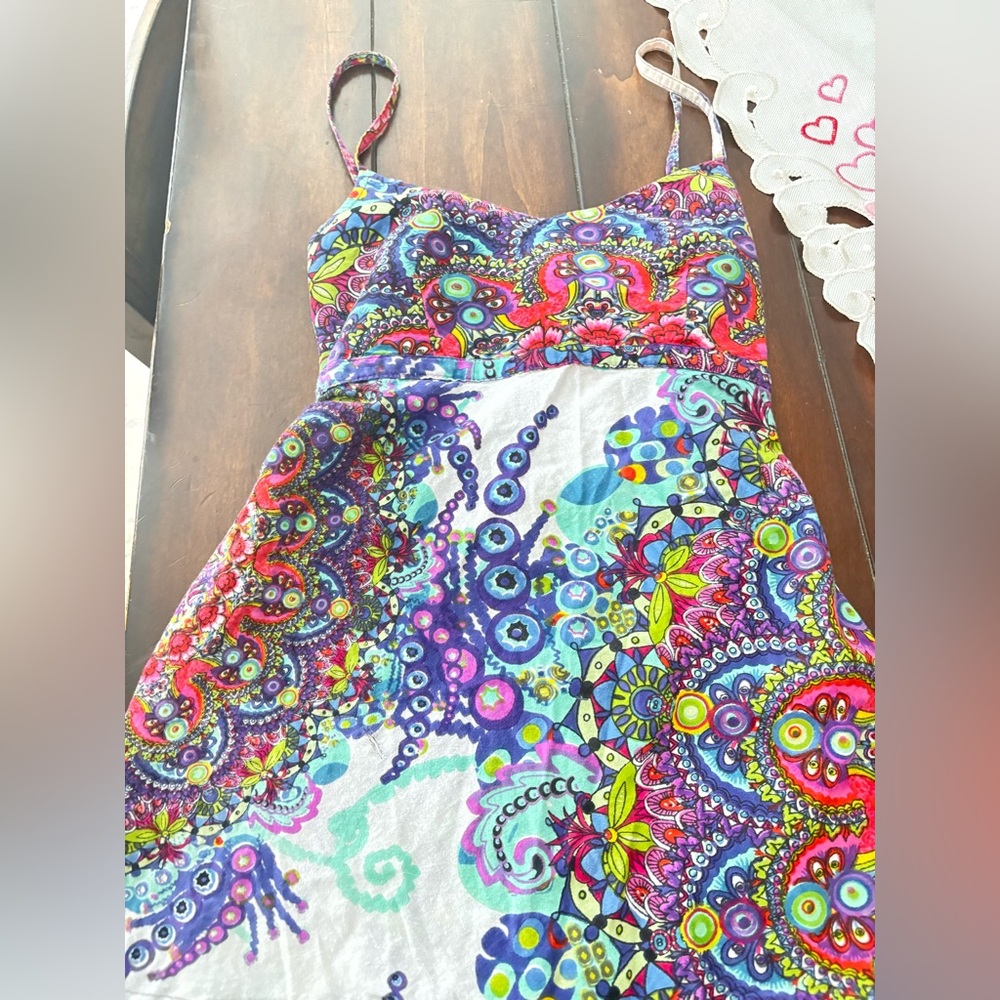 Colorful Paisley Print bay doll top y2k